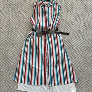 Western button up dress